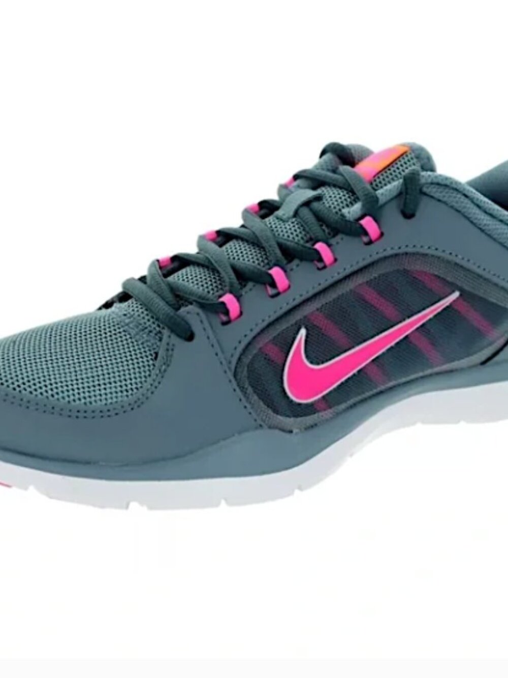 Nike Womens Avalyn Gray Pink Flex Trainer 4 Tennis Shoes size 10